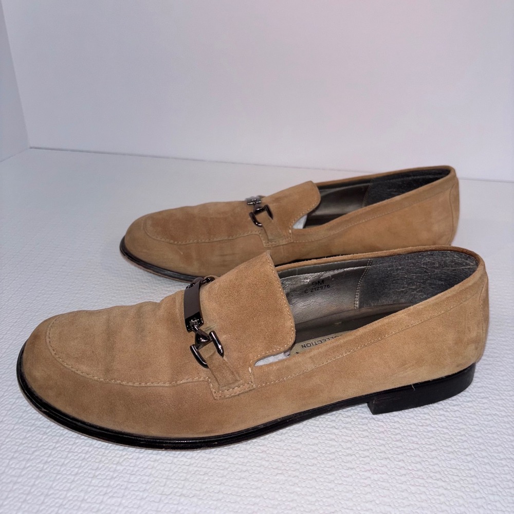 Loafers Caressa Crosstown‎ Collection Suede Leather Tan Brown Flats Shoes 9M